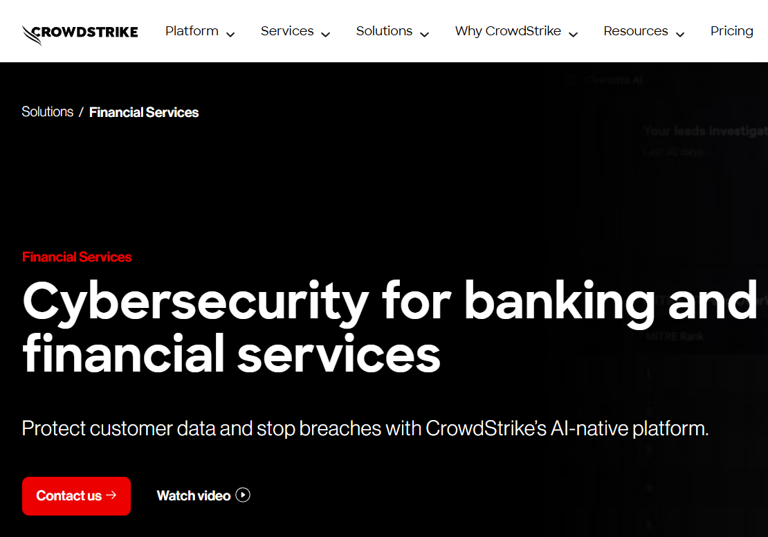 Cybersecurity for banking and financial services